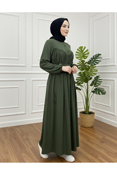 MERVERA V ROBALI MEDİNE İPEĞİ FERACE TESETTÜR ELBİSE