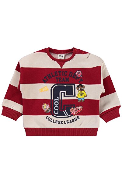 Civil Baby Çizgili 6-18 Ay Takım - Kırmızı 12-18 Ay