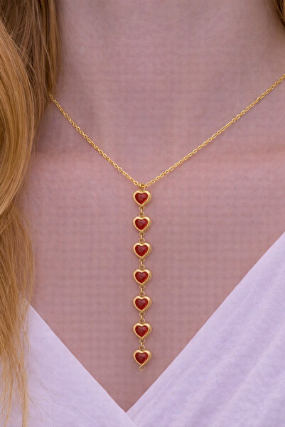 charmove ile kendinizi şımartın Women's Gold Color Zircon Stone Heart Y Model...