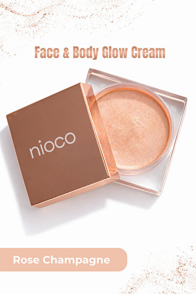 NİOCO Face & Body Glow Cream Highlighter Krem Aydınlatıcı - Rose Champagne