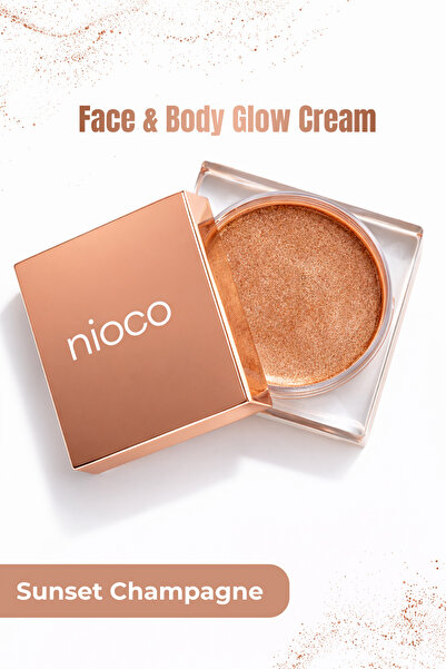 NİOCO Face & Body Glow Cream Highlighter Krem Aydınlatıcı - Sunset Champagne