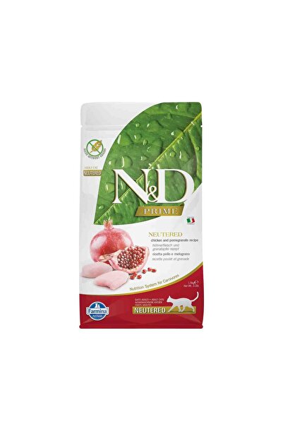 N&D Nd Cat Prime 1.5 كجم - طعام القطط مع الدجاج والرمان المعقم