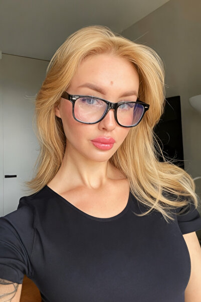 Eyesofia Jazmin Unisex Black Framed Blue Block Blue Light Filter Glasses