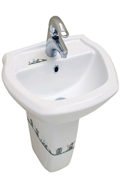 Eca SEREL ÇOCUK LAVABO KÖPEK DEKOR 40X50 + ÇOCUK YARIM AYAK KÖPEK DEKOR