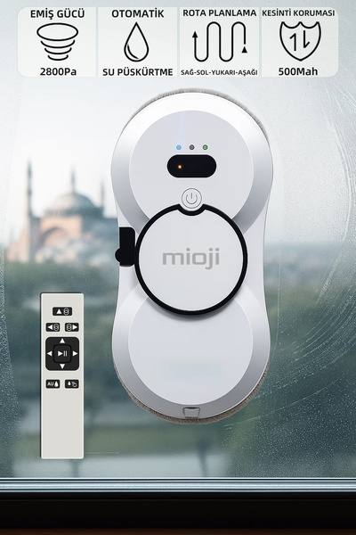 Mioji Mio VLR2 Ultrasonik Su Spreyli Akıllı Navigasyon Cam Temizleme Robotu-B...