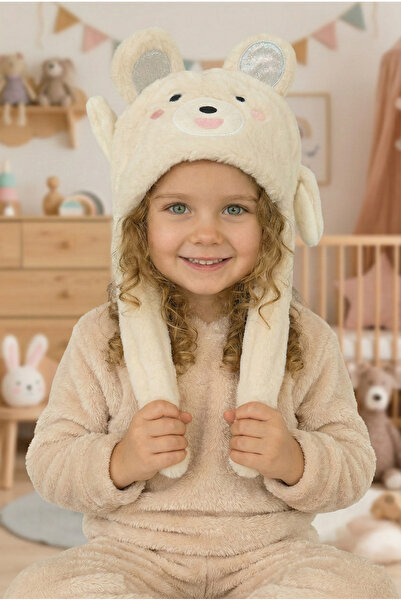 PRVT Kulakları Oynayan Peluş Tavşan Şapka – Kışlık, Yumuşak, Sıcak Tutan, Çoc...