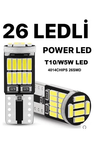 zerzembe T10 Led 26 Ledli W5w Metal Ultra Power BEYAZ ParkPlaka Tavan Ampulü