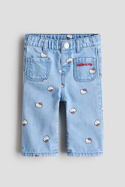 H&M Baskılı Kot Pantolon