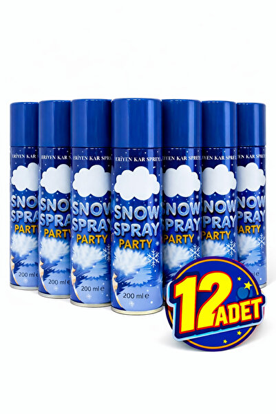 ZEYMERADE Kar Spreyi, 12 Adet, Eriyen 200ml Büyük Boy, Düğün Kına Gecesi Brid...
