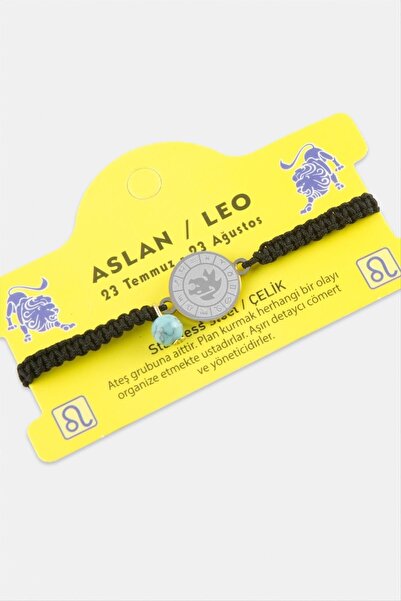 Marsilyan Leo Zodiac Sign Steel Bracelet