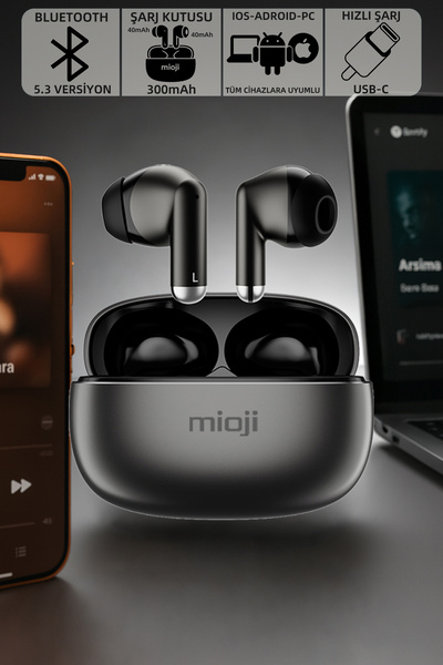 Mioji Air Buds 3 Kablosuz IOS Android PC ve Tüm Telefonlar ile Uyumlu Metal K...