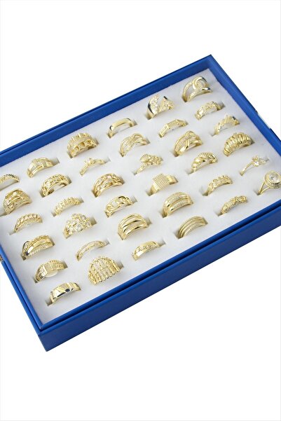 Bijuteri Net Xuping Karışık Lüks Zirkon Taşlı Çelik Yüzük 1 Adet