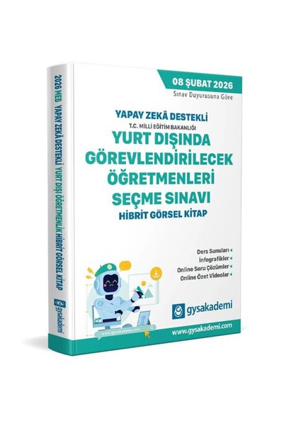 Data Yayınları gysakademi 2026 Yapay Zeka Destekli Yurt Dışında Görevlendirilecek Öğretmenleri Seçme Sınavı Görsel