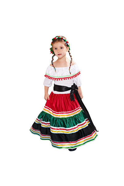 LiangSanZhi Mexican Day of the Girls Dress Traditional Festivals, Traditional Costume Cultural Events