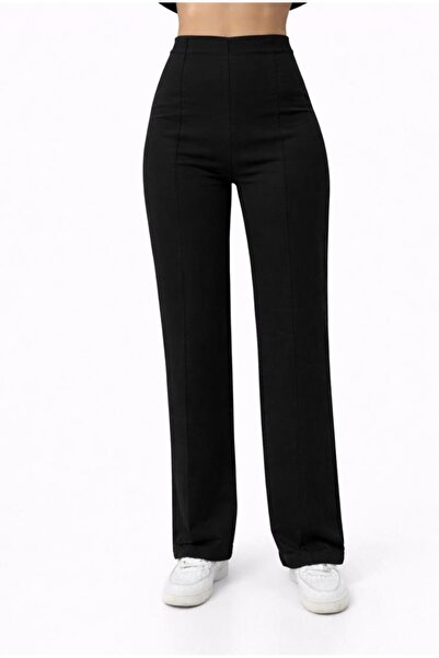 AXXEL Kadın Siyah 2 İplik Yüksek bel Eşofman Pantolon-P2249