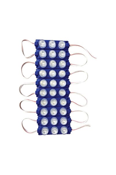 Carub Parmak Lamba Modül Led Mavi [3 Ledli Mercekli] 10 Lu Paket Fiyat