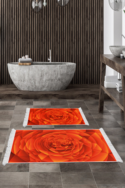 KAYABEY HOME Non-Slip Base Djt Toilet Set Palace Leather Fringed Geometric E5...