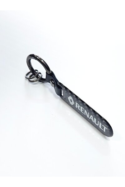 ÜNSA Anahtar Anahtarlık Aksesuar Karbon Kordonlu Renault Logolu Oto Anahtarlık