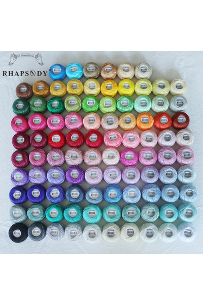 Choice19 size 8 Basic 96 Colors Rhapsody Size 8 Pearl Cotton #8 Perle Crhet T...