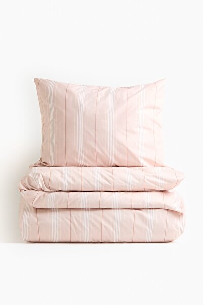 H&M Tek Kişilik Pamuklu Perkal Nevresim Takımı