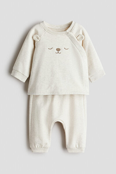 H&M 2 Parçalı Baskılı ve Pamuklu Set