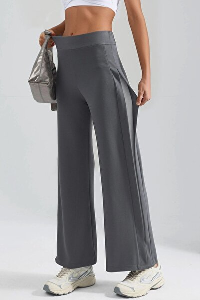 Hiccup Modal Textured Striped Detail Pants Berşan Collection