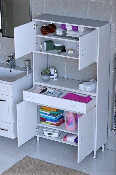 Eliusta Artex 100 cm Yüksek Organizasyonlu Boy Dolabı 100x173x32,5 cm Beyaz B...