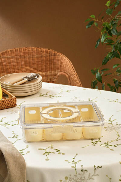 Karaca Suzi 4 Dik Bölmeli Taşınabilir Dikdörtgen Saklama Kabı