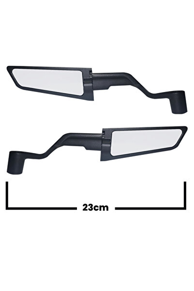 GP KOMPOZİT AYN002 Universal İnce H2 Spor Kanat Tipi Motosiklet Dikiz Aynası ...