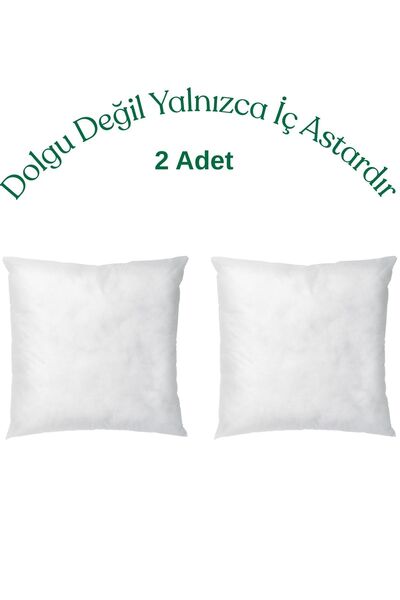 Mobpazar 2 Adet Fermuarlı Kırlent İç Kılıfı Tela 2 Adet