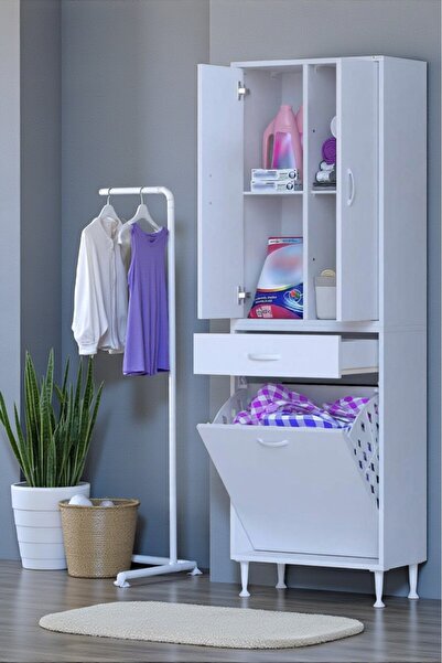 Eliusta Pine 55 cm Genişlikte Dolap 55x171x32,5 cm Banyo/Mutfak Dolabı İki Ka...