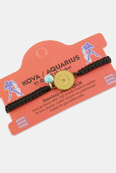 Marsilyan Aquarius Zodiac Steel Bracelet