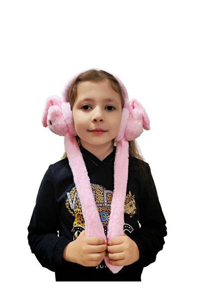 Kitti Children's Plush Rabbit Figure Winter Headphones with Moving Ears and Moving Sound