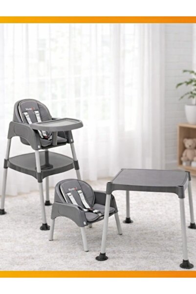 modabebekler Bebek Mama Sandalyesi Masa Seti Dönüşebilen Tepsili Güvenli Katl...