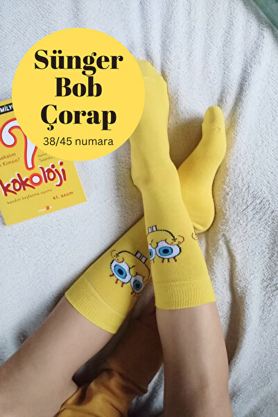 Corapcin Sünger Bob Unisex Soket Çorap-38/45