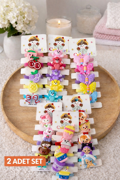 NOT GUILTY Set de catarame din cauciuc cu figuri colorate pentru fete – Set de 2