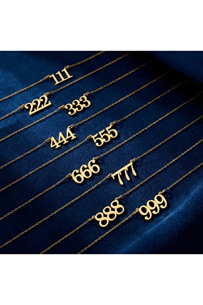 Lisen Jewelry Melek Sayısı Kolye 111 222 333 444 555 – 925 Ayar Gümüş Kişisel...