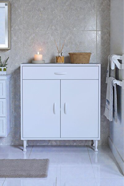 Eliusta Fre 60 cm Çok Amaçlı Dolap 1 Raflı Tek Çekmeceli Banyo Mutfak Dolabı ...