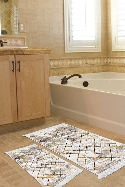 KAYABEY HOME Set covoraș de baie cu bază anti-alunecare Djt 2 piese Star Bumb...