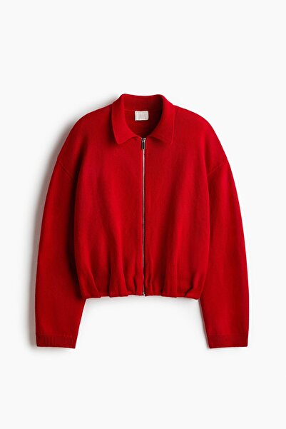 H&M Fermuarlı Oversize Hırka