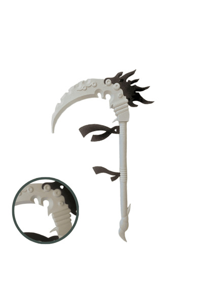 Lulu's Prints Onirifalx rod figurine, inspired by Fisch, Roblox, white, black, plastic