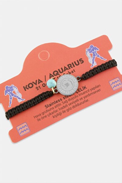 Marsilyan Aquarius Zodiac Steel Bracelet