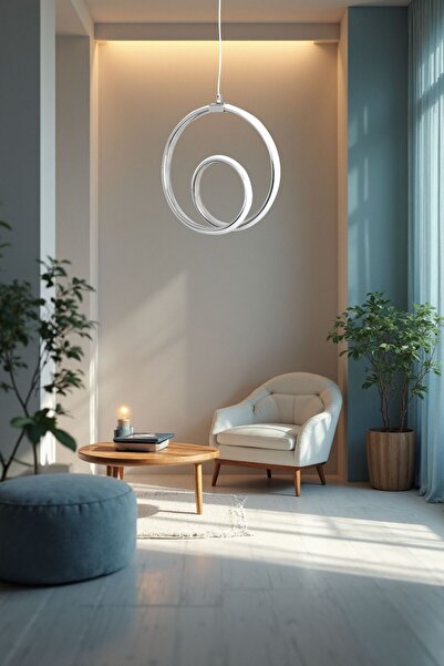 Harnelli Hol Antre Oturma Odası Tekli Ledli Avize