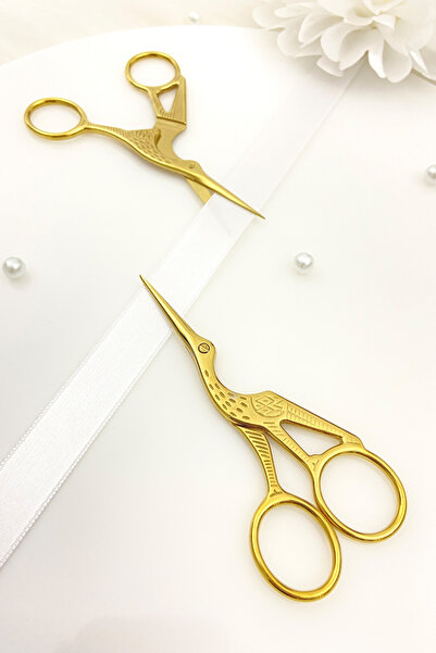 ZEYMERADE مقص ذهبي للخياطة والتطريز، موديل سووز نيشان، بفتحة شريطية، للمناسبات الخاصة والاحتفالات