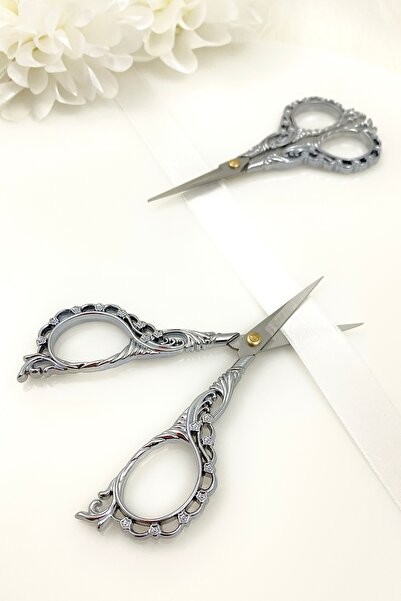 ZEYMERADE Слова Обручки Ножиці Срібло, Стрічка Відкриття Особливий День Церемонія Шиття Вишивка Ножиці Квітка Деталізовані Срібло