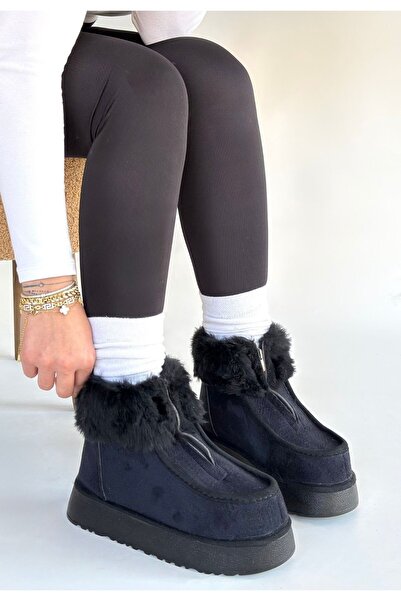 BESKAR Zinya Black Suede Boots