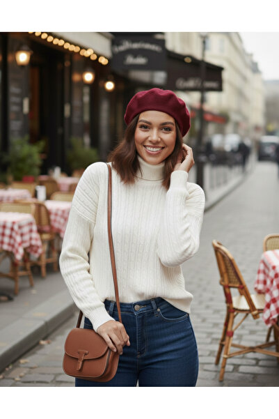 Mollycrush Women's Black Painter Beret |   Felt Transitional French Hat