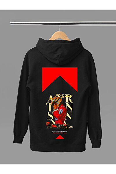 MAGORS Φούτερ F1 με κουκούλα με μακρύ μανίκι από βαμβάκι με στάμπα AYRTON SEN...