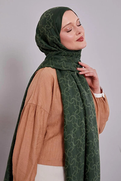 Levidor Geometric Pattern Grazia Shawl - Emerald