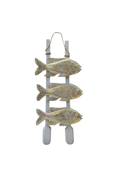 GÜRSES HOME ASILI, EL OYMASI AHŞAP BALIK DUVAR SÜSÜ (113CM) , DENİZCİLİK, RUS...